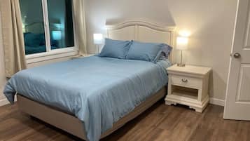 2 bedrooms, travel crib, free WiFi, bed sheets