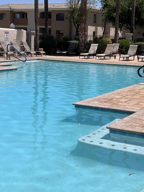 Outdoor pool, a heated pool