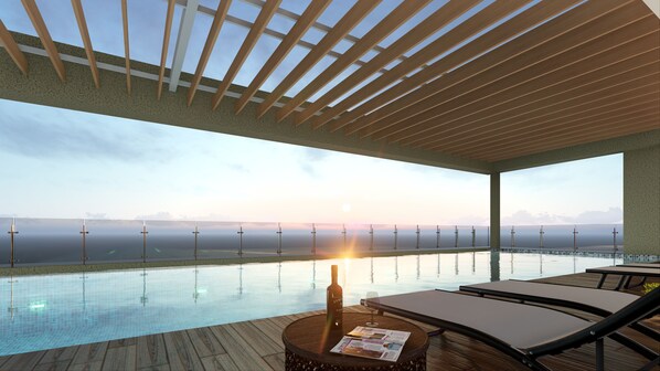 Außenpool, Liegestühle