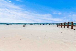 On the beach, beach towels - Charming Harbor House 2bd 2ba Heated Pool Beach & Ocean View Balcony (Gulf Shores)