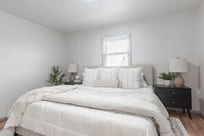 4 bedrooms, iron/ironing board, travel crib, free WiFi