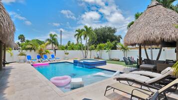 Outdoor pool, a heated pool