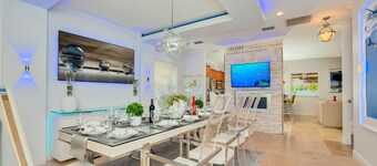 5 Mins to beach; 5BD, 4.5BA, Heated pool, Jacuzzi, Mini Golf, Tiki Huts. 