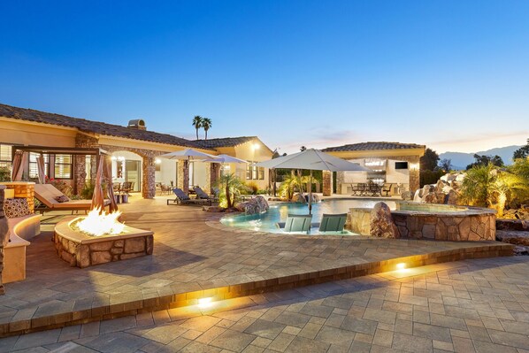 A heated pool