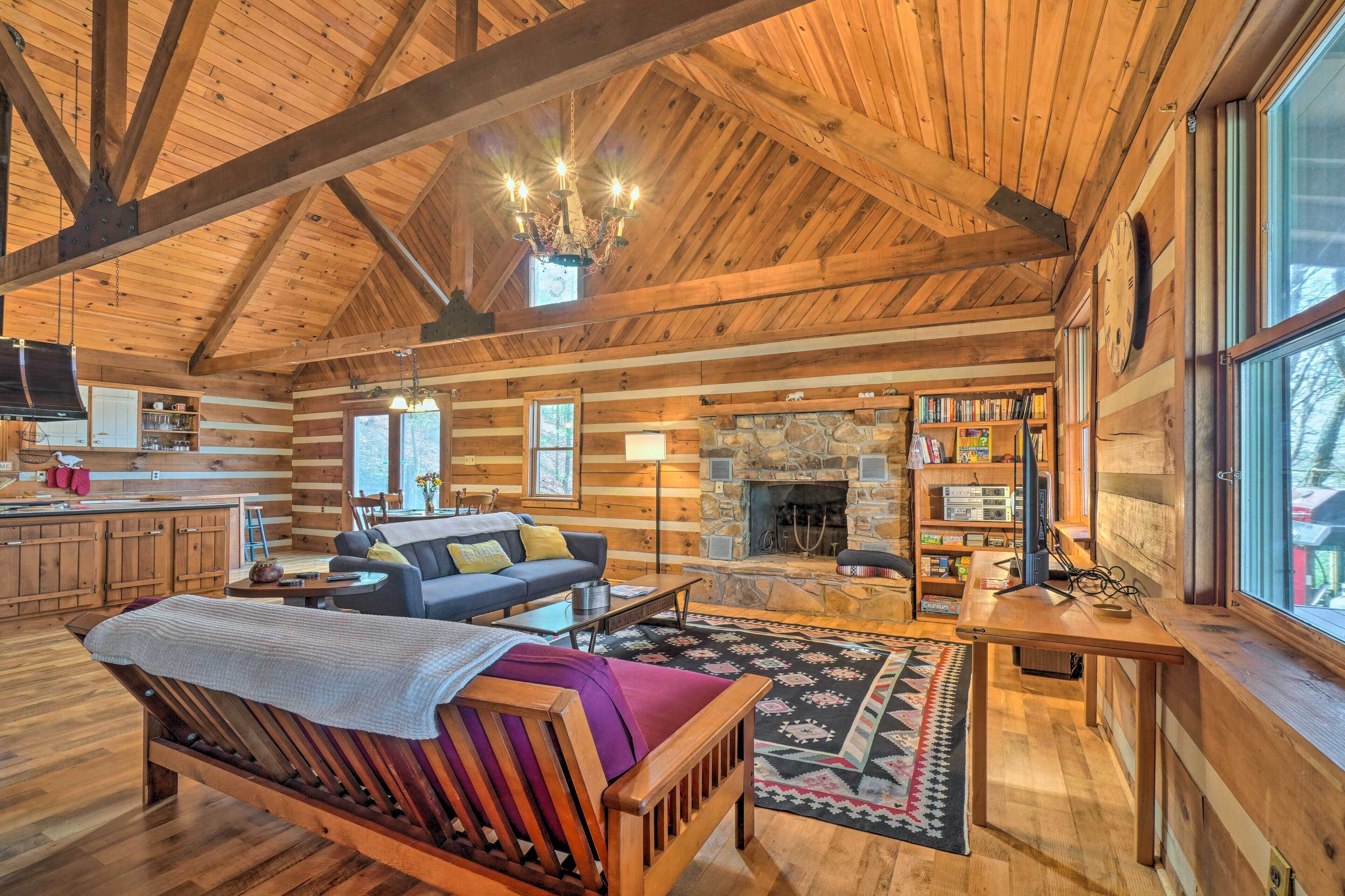 Lakefront Cabin w/ Boat Dock & Sunset Views!