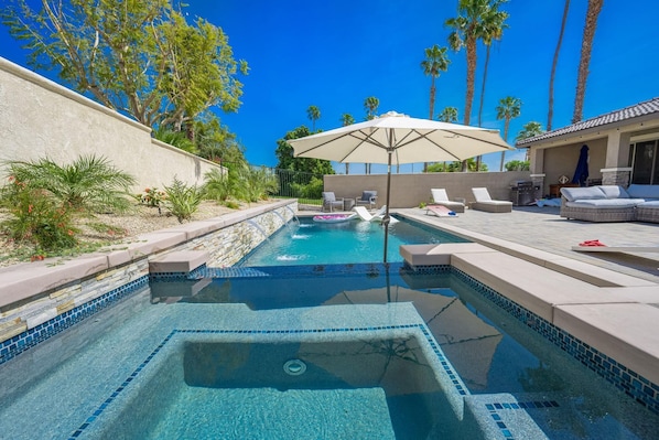 A heated pool