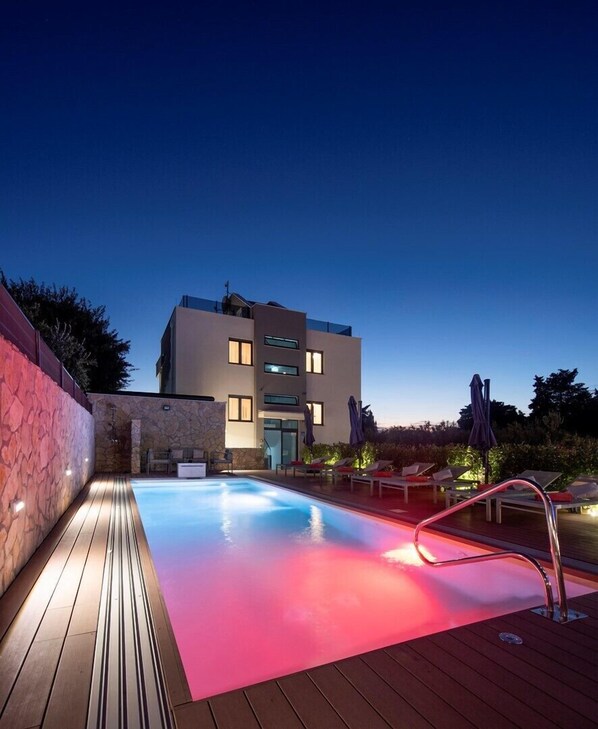 A heated pool