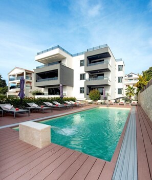 A heated pool
