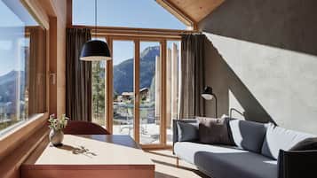 Maison Signature, vue montagne, cÎté piste de ski | Coin séjour