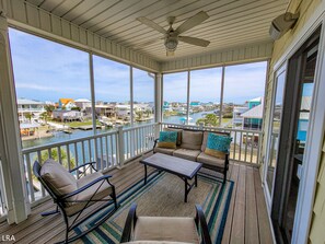 Terrace/patio - Bella Luna - "Sound" Living with Private Dock (Surf City)