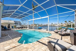 A heated pool