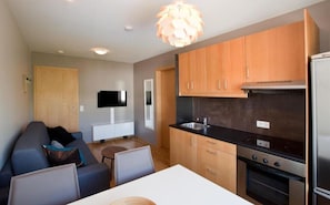 Panoramic Apartment, 1 Double Bed with Sofa bed, City View | Desk, free WiFi, bed sheets - Torg Guest House (Akureyri)