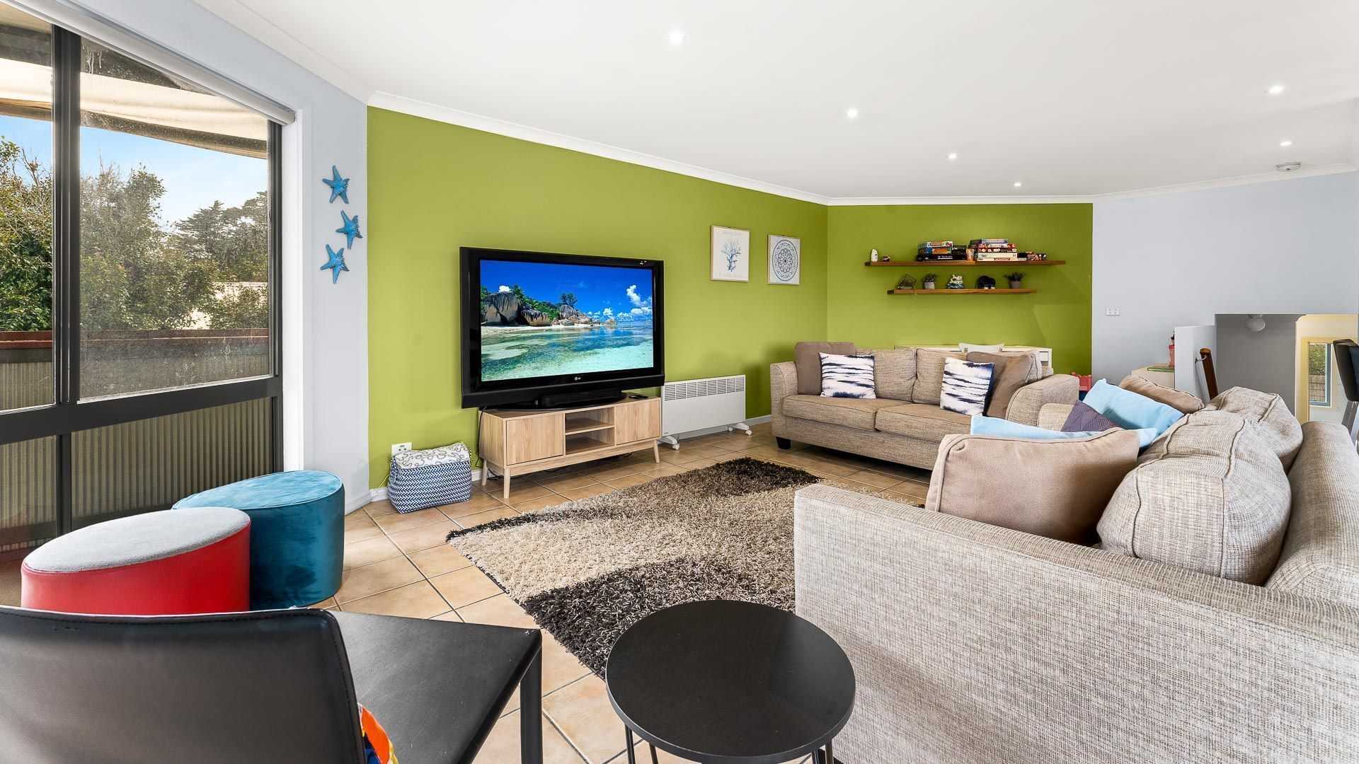 TV, books, video library