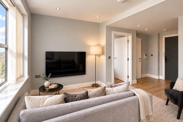Apartment, Private Bathroom, City View | Lounge