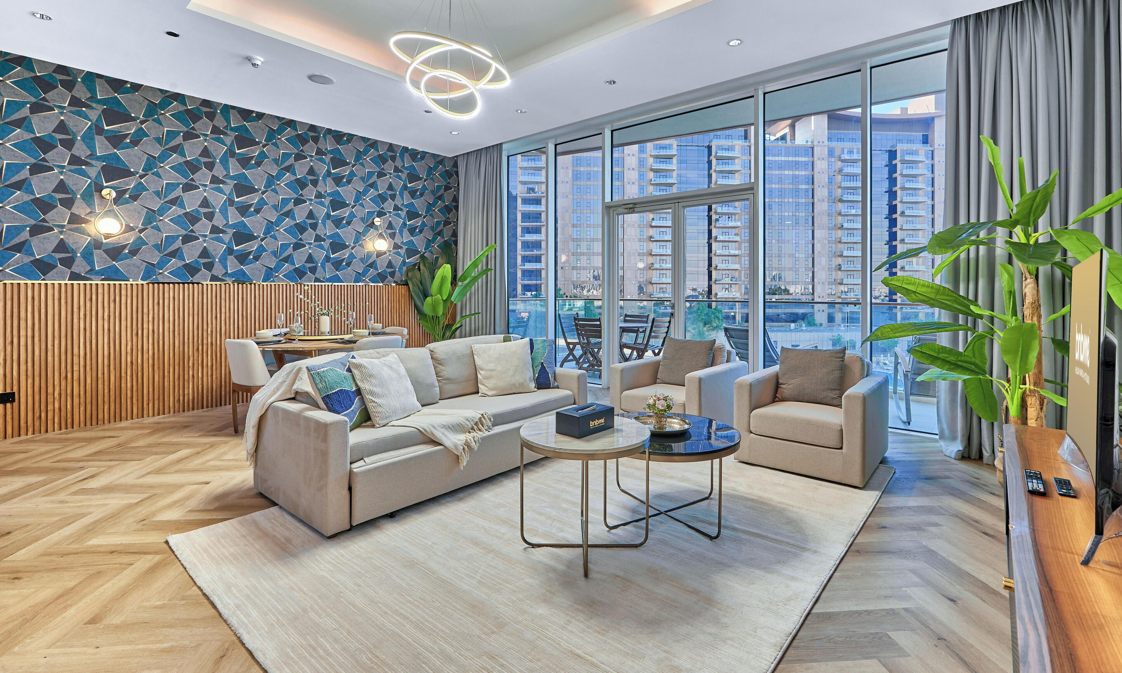 Premium Apartment | Living area | 32-inch Smart TV with satellite channels, TV