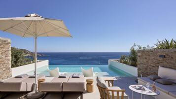 Grand Suite, 2 Bedrooms, Private Pool | Beach/ocean view