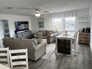 Smart TV, video games, DVD player, books