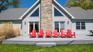 Terrace/patio - Grande Dame - She is big and beautiful! Perfect for your next lakeside group getaway! (Lodi)