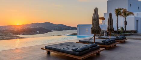 Piscine extérieure, piscine chauffée