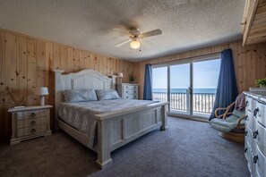 4 bedrooms, desk, iron/ironing board, travel cot - Direct Oceanfront 4BR/4BA Beach House on 31st Street, Ocean City MD | Sleeps 13, Pet-Friendly, Beach Gear + Bikes Included | Midtown Ocean Views (Ocean City)