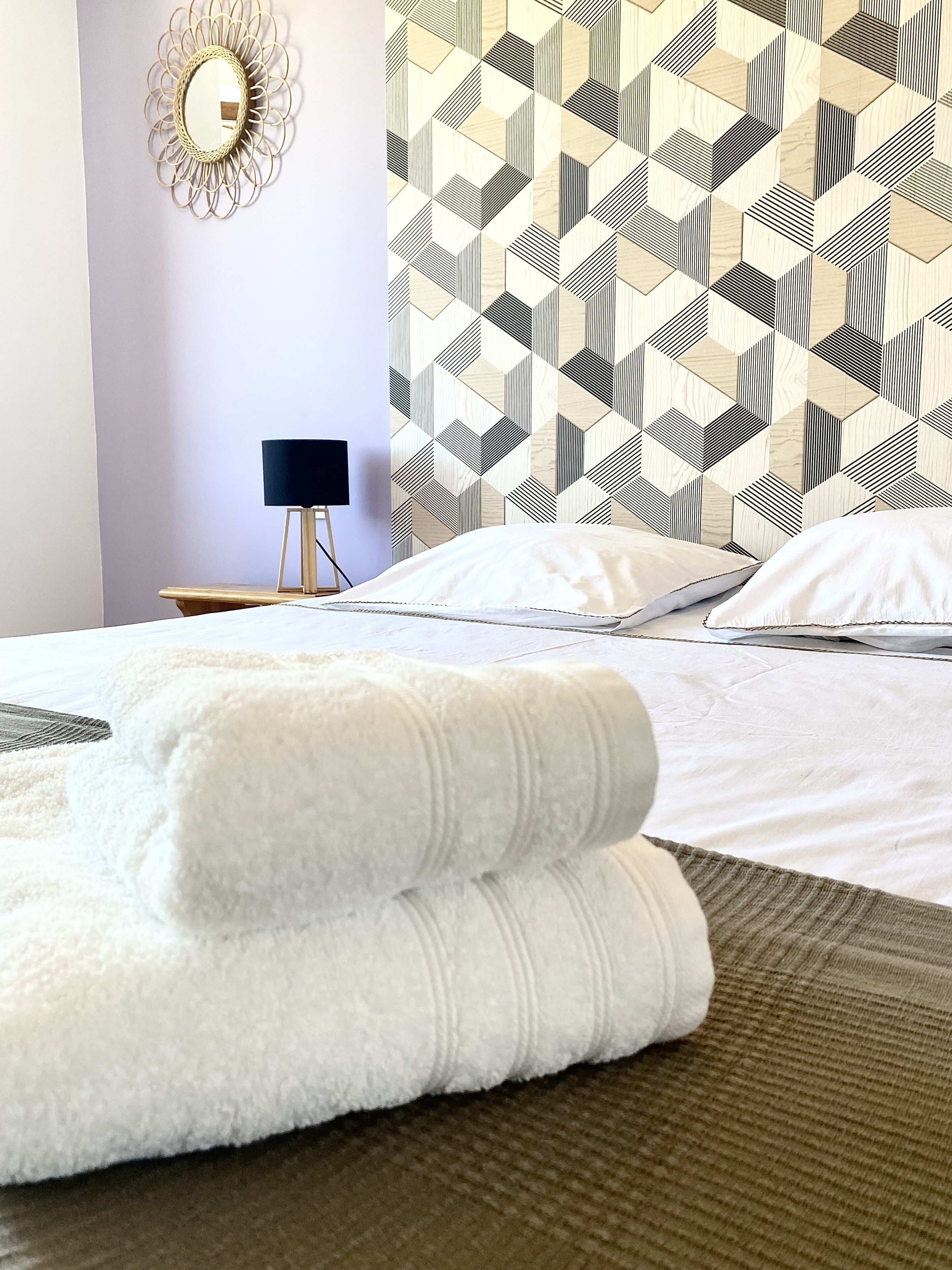 3 chambres, lit parapluie, Wi-Fi gratuit, draps fournis