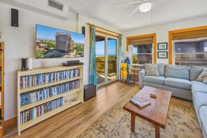 Smart TV, DVD player, books, stereo - Oceanfront Dog Friendly w/ Hot Tub, Private Beach Access, Cargo Lift, Cmty Perks (Avon)