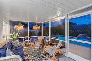 A heated pool