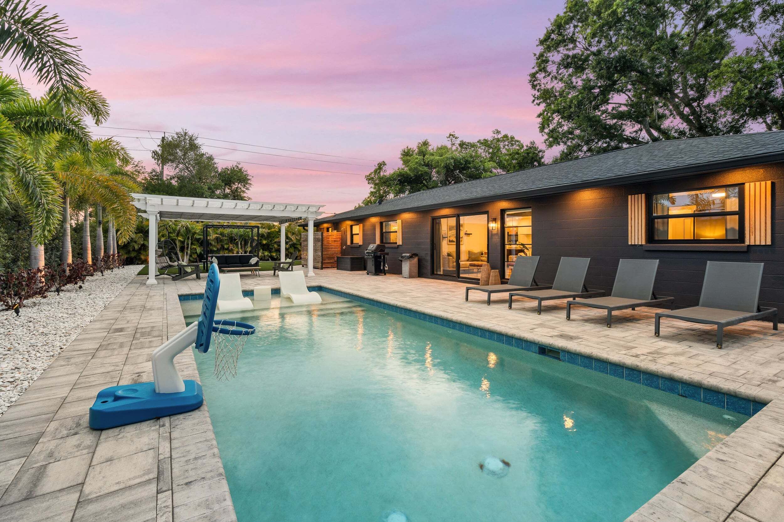 A heated pool