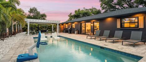 A heated pool