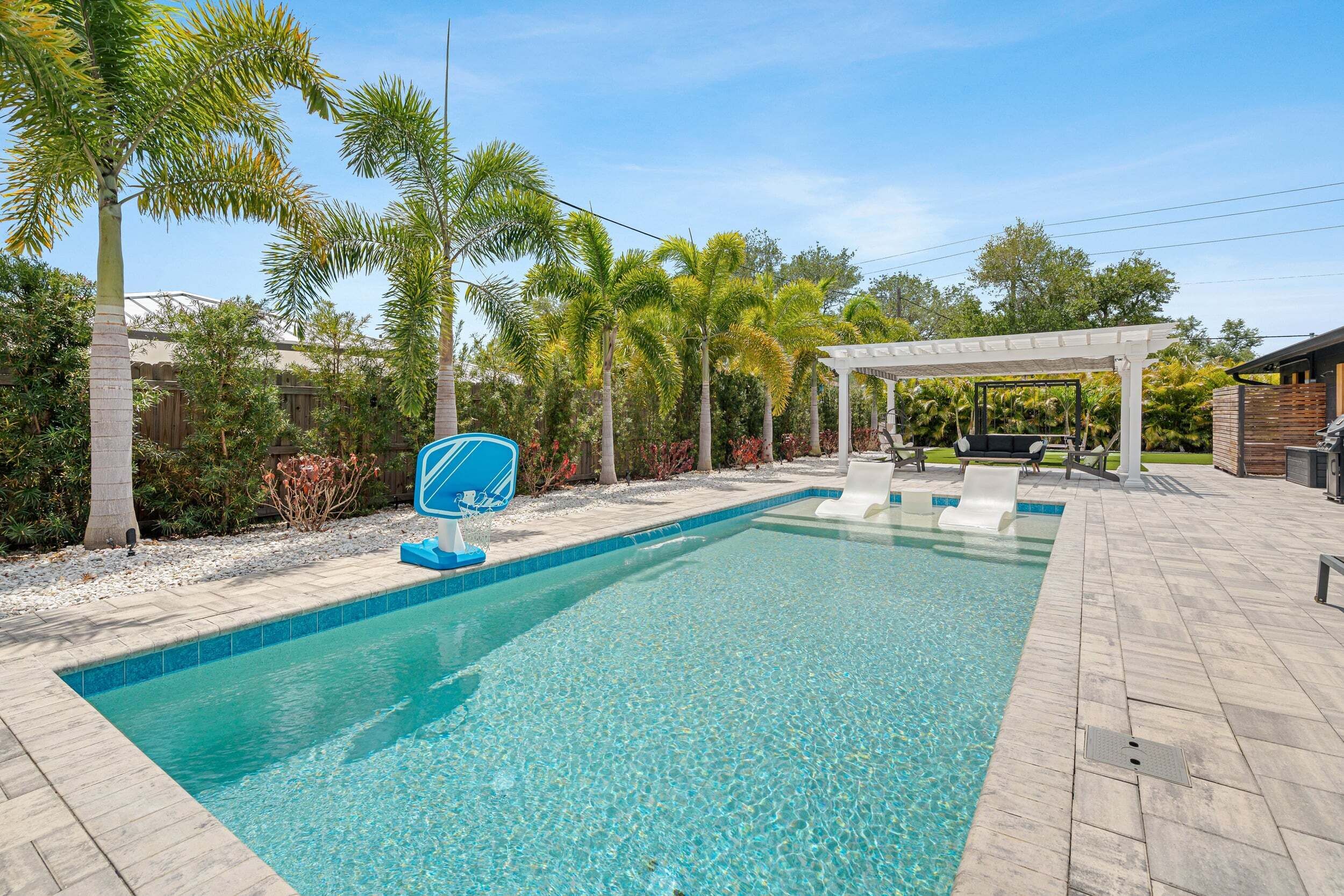 A heated pool