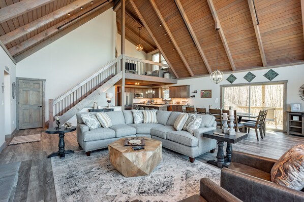 TV connectée, cheminée, lecteur de DVD