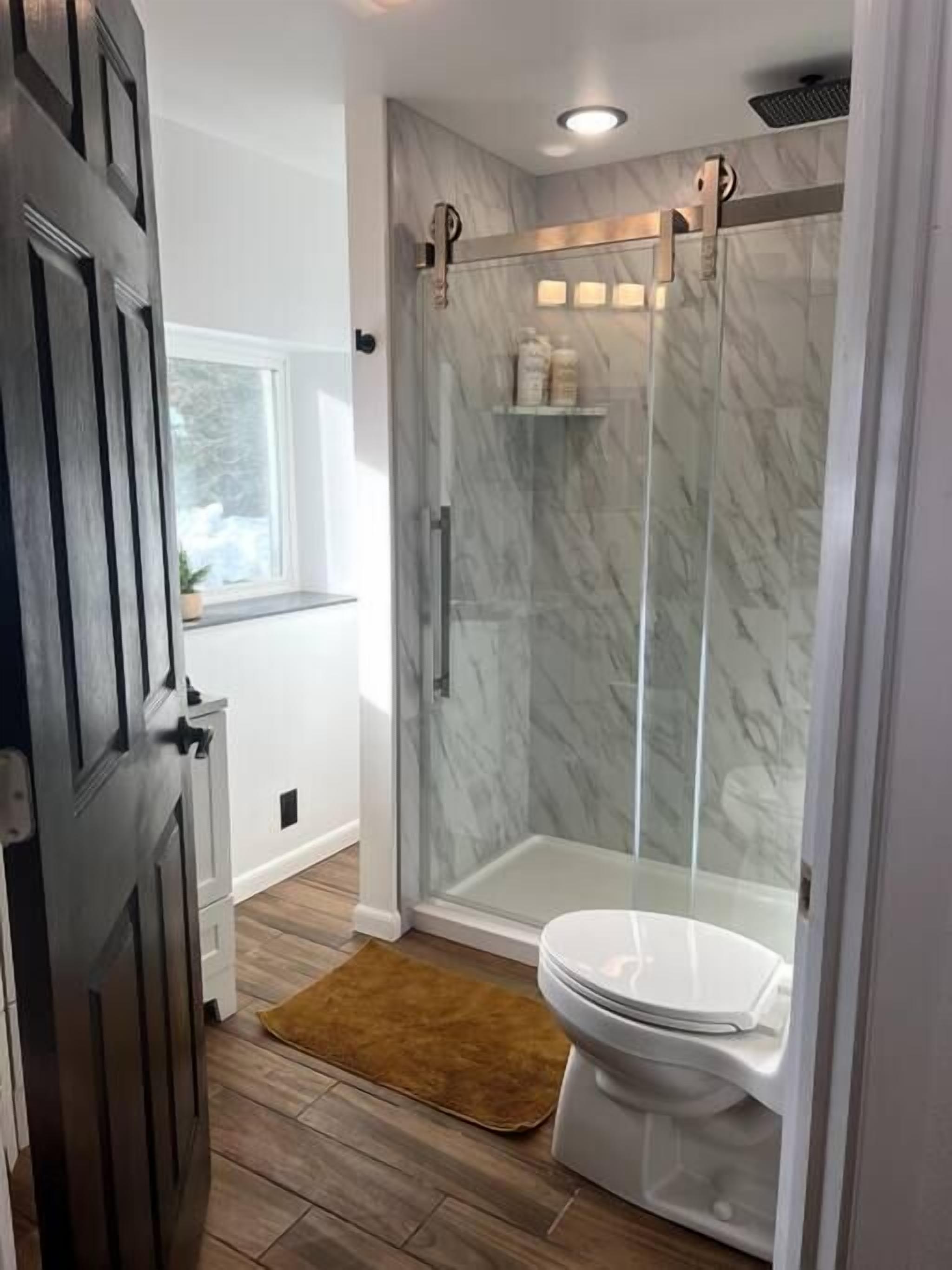 Newly constructed modern treehouse