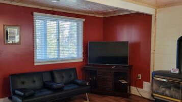 TV, fireplace, DVD player