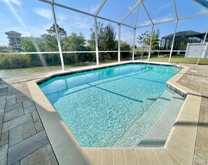 Una piscina riscaldata