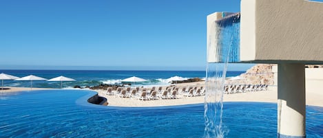 2 outdoor pools, cabanas (surcharge), sun loungers