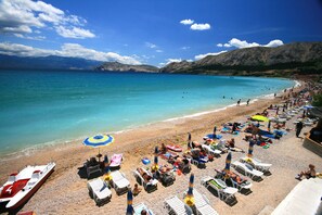 Beach - Baška, romantic studio directly by the sea with beautifull sea view (Baška)