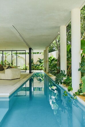 Indoor pool, outdoor pool