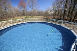 Outdoor pool - Peaceful Villa w Private POOL / AC/ game room / loft /WiFi Sleep 9 ☀️, ⛱️ (Albrightsville)