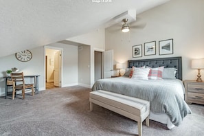 3 bedrooms, individually decorated, individually furnished, bed sheets