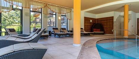 Indoor pool, a heated pool