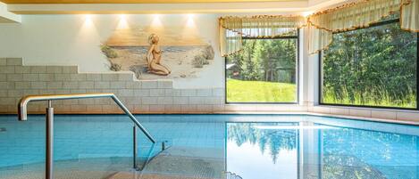 Indoor pool, a heated pool