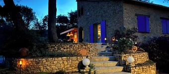 Magnificent villa with swimming pool and enclosed garden with trees