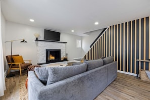 TV connectée, cheminée