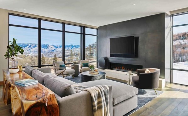 TV, fireplace - One Snowmass East 307 (Snowmass)