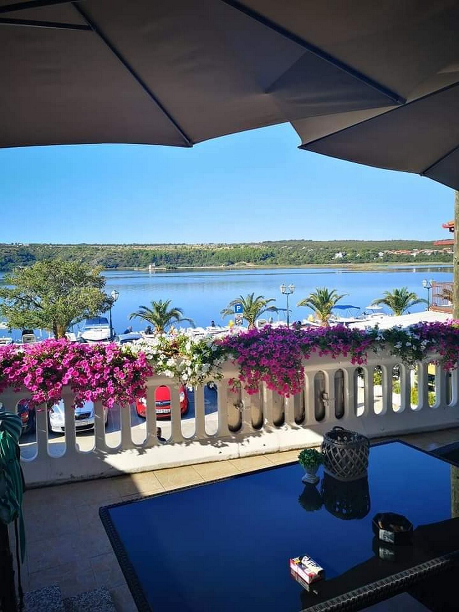 Appartement (One Bedroom Apartment with shared Ter) | Uitzicht op strand/zee