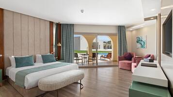 Minibar con artículos gratuitos, escritorio y cunas gratuitas