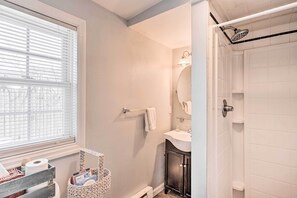 Hair dryer, towels