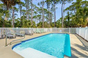 A heated pool