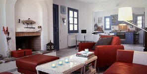 TV connectée, cheminée