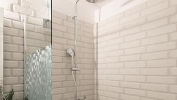 Comfort Apartment | Bathroom | Shower, free toiletries, hair dryer